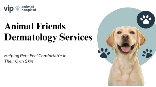 Comprehensive Animal Friends Dermatology Services at VIP Animal Hospital