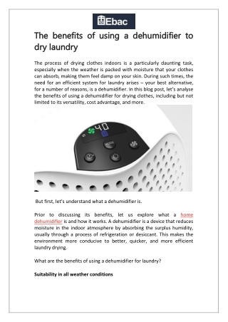 The benefits of using a dehumidifier to dry laundr.docx1
