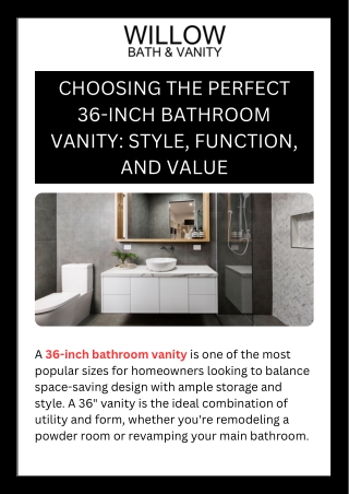Choosing the Perfect 36-Inch Bathroom Vanity Style, Function, and Value