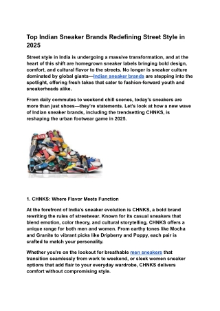 Top Indian Sneaker Brands Redefining Street Style in 2025