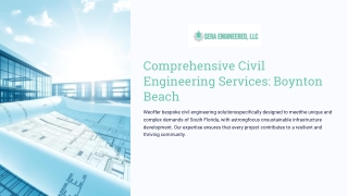 Comprehensive Civil Engineering Services Boynton Beach