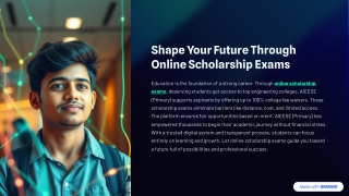 Shape Your Future Through Online Scholarship Exams