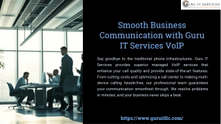 Smooth Business Communication with Our Managed VoIP Services