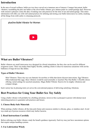 Best Practices for Using and Storing Your Bullet Sex Toy Safely