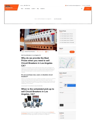 Sell Circuit Breakers in Los Angeles CA Provided by Double-D-Circuitbreakers