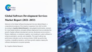 Global Software Development Services Market Report-2021-2033