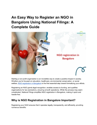 NGO registration in bangalore