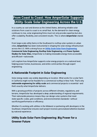 From Coast to Coast_ How AmperSolar Supports Utility-Scale Solar Engineering Across the U.S.