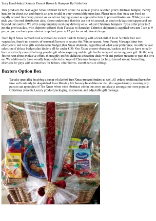 Xmas Hinders Cost-free Shipment From Devon & Cornwall