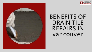 Benefits of Drain Tile Repairs in Vancouver