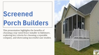 Maryland deck builders