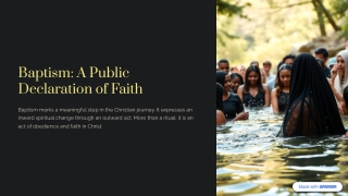 Baptism: A Bold Step in Your Journey of Faith