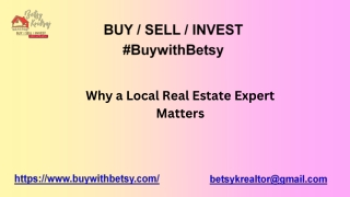 Why a Local Real Estate Expert Matters