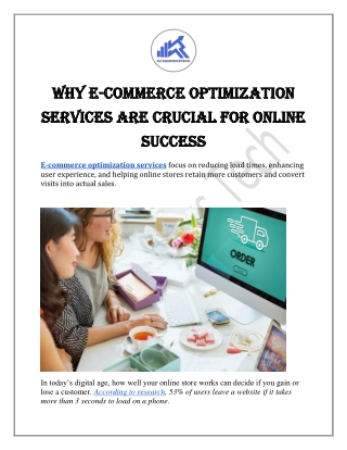 Why E-Commerce Optimization Services Are Crucial for Online Success