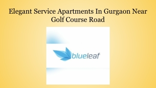 Elegant Service Apartments In Gurgaon Near Golf Course Road