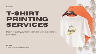 Exact Print’s T Shirt Printing Crafts Electric Custom Looks