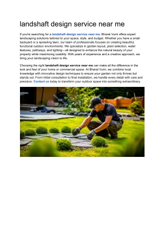 landshaft design service near me