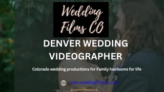Professional Wedding Videographer Colorado