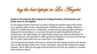 buy the best laptops in Los Angeles