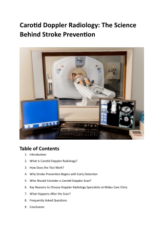 Carotid Doppler Radiology The Science Behind Stroke Prevention