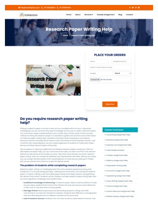 Research Paper Help for Students | Expert Guidance at Tutorhelp4you