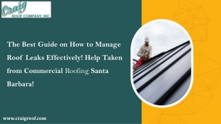 Commercial Roofing Santa Barbara