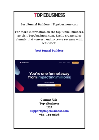 Best Funnel Builders | Topebusiness.com