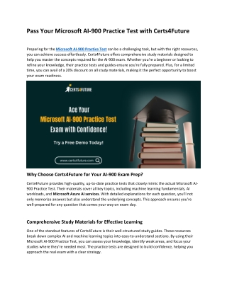 Microsoft AI-900 Practice Test