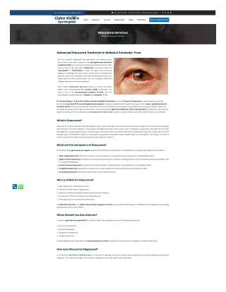 Glaucoma Treatment in Wakad, Pune