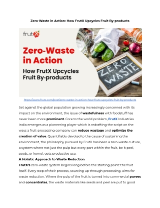 Zero‑Waste in Action_ How FrutX Upcycles Fruit By‑products
