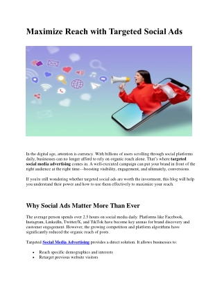 Maximize Reach with Targeted Social Ads
