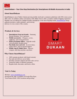 SmartDukaan: India’s Trusted Mobile Shopping Destination