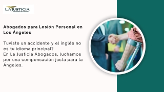 Encontrar un 'Abogado de Lesiones Personales' que Hable Español