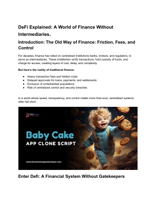 DeFi Explained A World of Finance Without Intermediaries
