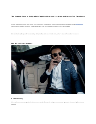 The Ultimate Guide to Hiring a Full-Day Chauffeur for a Luxurious and Stress-Free Experience (1)