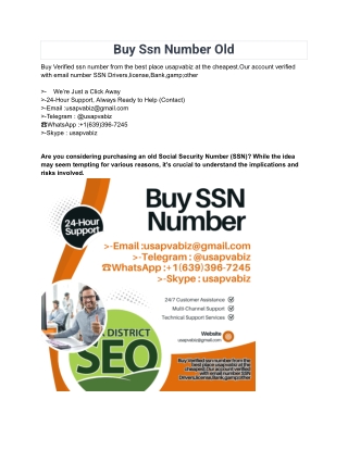 10  Verified Ssn Number 50$