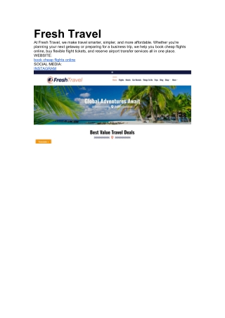 Fresh Travel