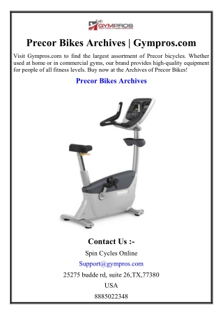 Precor Bikes Archives | Gympros.com