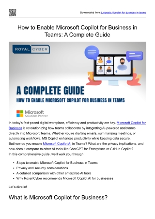 How to Enable Microsoft Copilot for Business in Teams