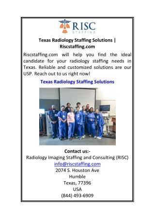Texas Radiology Staffing Solutions Riscstaffing.com