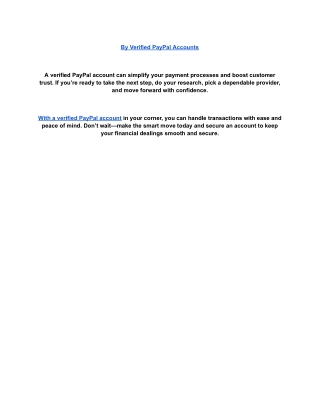 7 Best Sites To  Buy, Verified PayPal Account In 2025