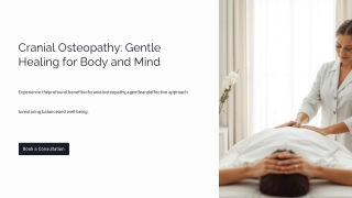 Infant Cranial Osteopathy: Gentle Care for Your Baby’s Growth