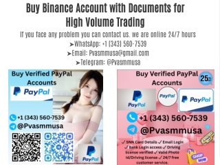 Buy PayPal Account with Documents from Trusted Seller