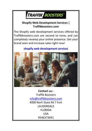 Shopify Web Development Services Traffikboosters.com