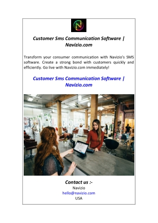 Customer Sms Communication Software  Navizio.com