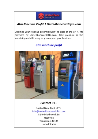 Atm Machine Profit  Unitedbanccardoftn.com