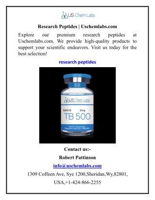 Research Peptides Uschemlabs.com