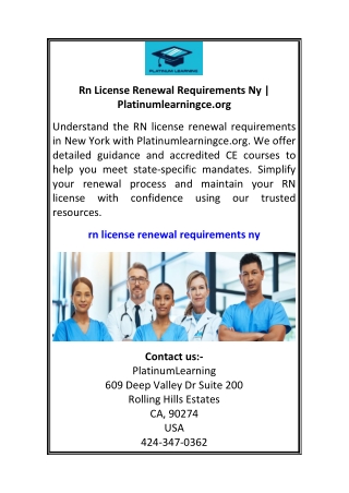 Rn License Renewal Requirements Ny Platinumlearningce.org
