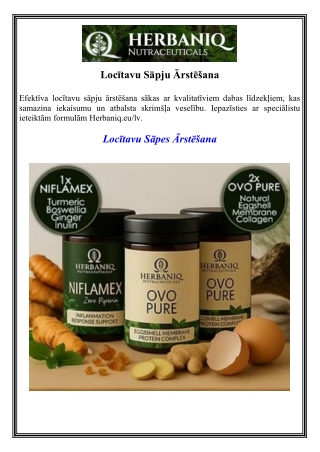 Locītavu Sāpju Ārstēšana