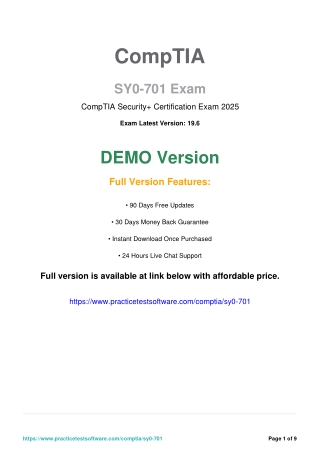 SY0-701 PDF Question and Answers